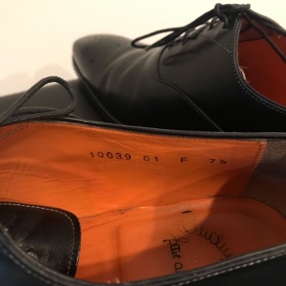Santoni black oxfords UK 7.5, US 8.5 - Picture 8 of 8